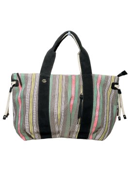 Mila Louise PRUDYA RAY - TOILE/CUIR - NOIR mila louise-prudya ray-cabas shopping