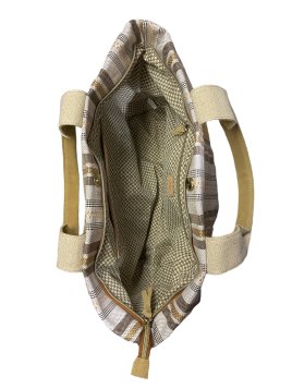 Mila Louise PRUDYA RAY - TOILE/CUIR - GOLD mila louise-prudya ray-cabas shopping