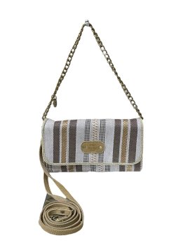 Mila Louise PHILA RAY - TOILE/CUIR - GOLD mila louise-phila ray-pochette Sacs à mains