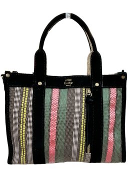 Mila Louise PRUDEA RAY - TOILE/CUIR - NOIR mila louise-prudea ray-cabas pm Sacs à mains