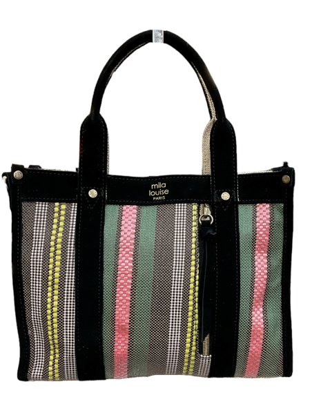 Mila Louise PRUDEA RAY - TOILE/CUIR - NOIR mila louise-prudea ray-cabas pm Sacs à mains