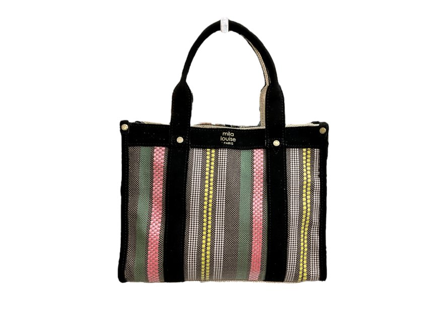 Mila Louise PRUDEA RAY - TOILE/CUIR - NOIR mila louise-prudea ray-cabas pm Sacs à mains