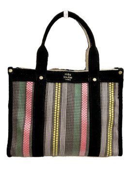 Mila Louise PRUDEA RAY - TOILE/CUIR - NOIR mila louise-prudea ray-cabas pm Sacs à mains