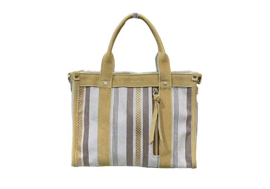 Mila Louise PRUDEA RAY - TOILE/CUIR - GOLD mila louise-prudea ray-cabas pm Sacs à mains