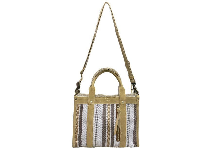 Mila Louise PRUDEA RAY - TOILE/CUIR - GOLD mila louise-prudea ray-cabas pm Sacs à mains