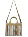 Mila Louise PRUDEA RAY - TOILE/CUIR - GOLD mila louise-prudea ray-cabas pm sacs-a-mains