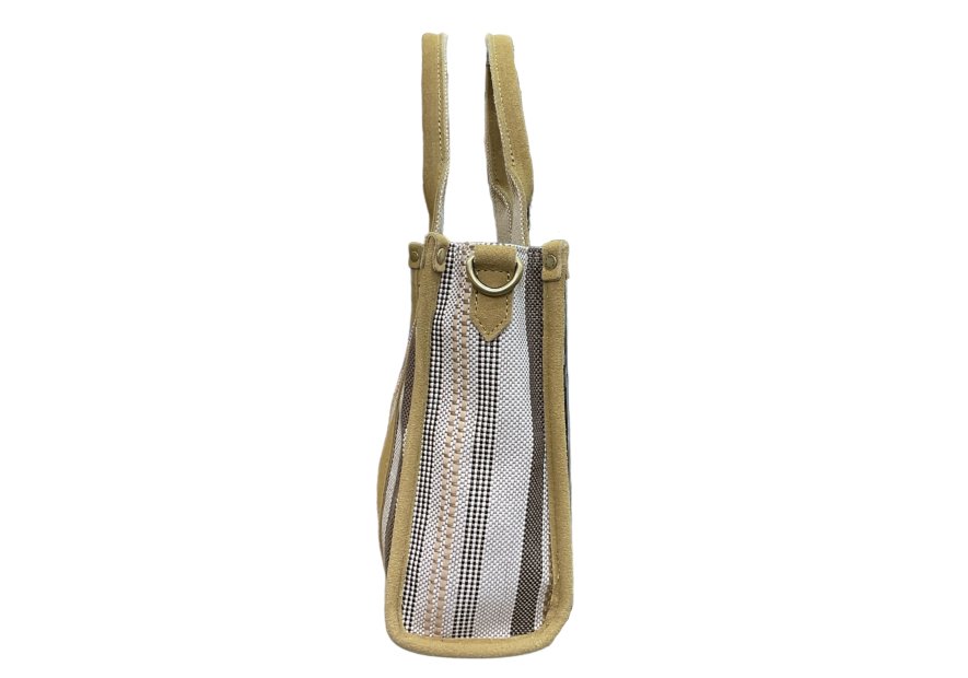 Mila Louise PRUDEA RAY - TOILE/CUIR - GOLD mila louise-prudea ray-cabas pm Sacs à mains