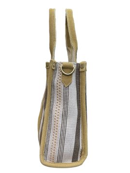 Mila Louise PRUDEA RAY - TOILE/CUIR - GOLD mila louise-prudea ray-cabas pm Sacs à mains