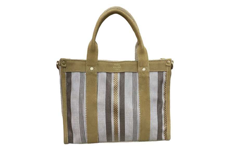 Mila Louise PRUDEA RAY - TOILE/CUIR - GOLD mila louise-prudea ray-cabas pm Sacs à mains