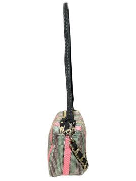 Mila Louise MAMA RAY - TOILE/CUIR - NOIR mila louise-mama ray-porté travers Sacs à mains