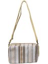 Mila Louise MAMA RAY - TOILE/CUIR - GOLD mila louise-mama ray-porté travers sacs-a-mains