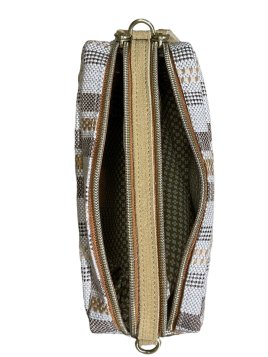 Mila Louise MAMA RAY - TOILE/CUIR - GOLD mila louise-mama ray-porté travers Sacs à mains