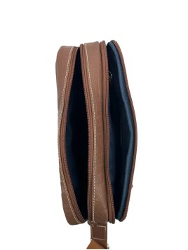 Serge Blanco MAR41008 - CUIR DE VACHETTE - CO blanco - marfa - mini reporter sac h zip