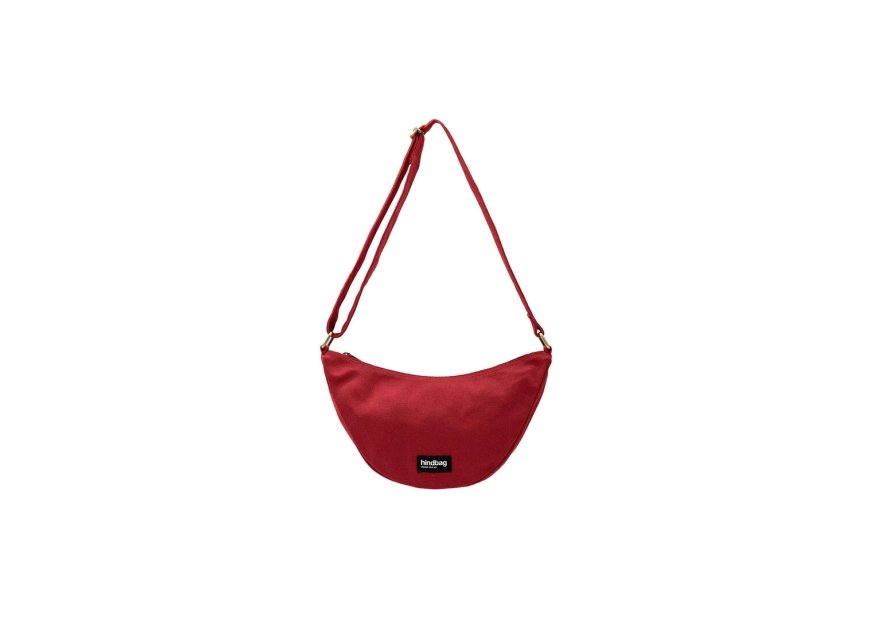 hindbag ANDREA - COTON BIO - TERACOTTA sac bandoulière demi lune andrea hindbag Sacs à mains