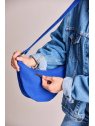 hindbag ANDREA - COTON BIO - BLEU ELECTR sac bandoulière demi lune andrea hindbag sacs-a-mains