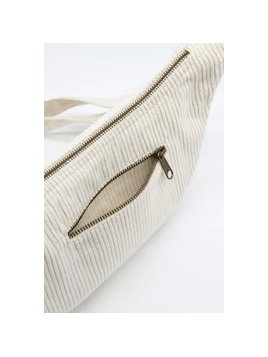 hindbag ANDREA - COTON BIO - VELOURS BEI sac bandoulière demi lune andrea hindbag Sacs à mains