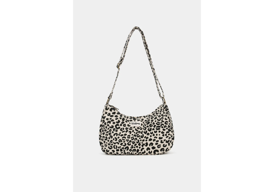 hindbag ANDREA - COTON BIO - LEOPARD ECR sac bandoulière demi lune andrea hindbag Sacs à mains