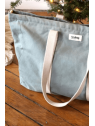 hindbag JEAN - COTON BIO - SAUGE sac week-end jean sacs-de-voyage