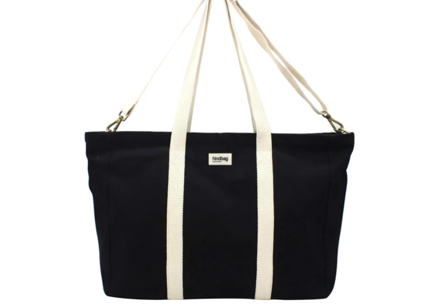 hindbag JEAN - COTON BIO - NOIR sac week-end jean Sacs de voyage