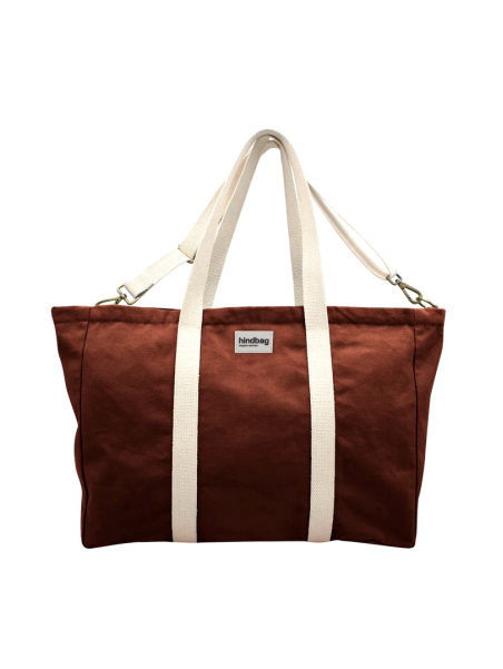 hindbag JEAN - COTON BIO - CHOCOLAT sac week-end jean Sacs de voyage