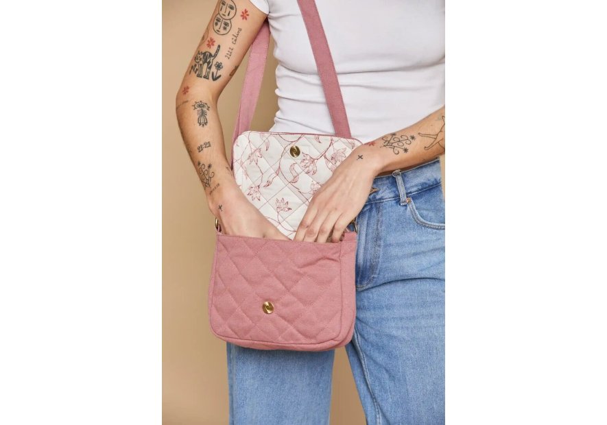 hindbag MARGAULT - COTON BIO - BLUSH sac à rabat margault Sacs à mains