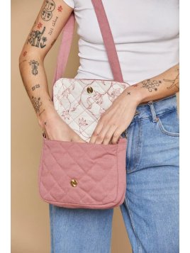 hindbag MARGAULT - COTON BIO - BLUSH sac à rabat margault Sacs à mains