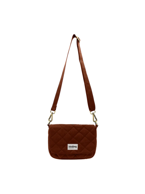 hindbag MARGAULT - COTON BIO - CHOCOLAT sac à rabat margault sacs-a-mains