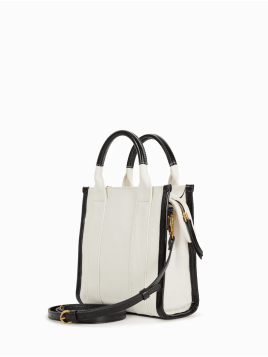 Nat & Nin MINI OPERA - TOILE ET CUIR - NOI petit sac porté travers Sacs à mains