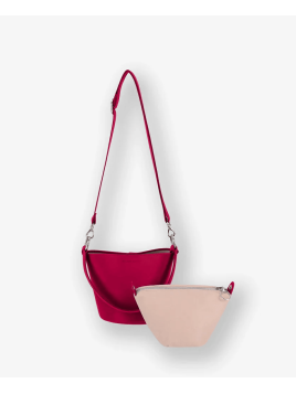 Les Ateliers Foures B118 - CUIR DE VACHETTE - HIBISC foures-milo-porté travers Sacs à mains