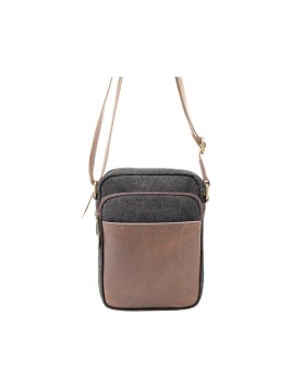 zede 85275 - COTON ET CUIR - NOIR sac zip haut petit chatelet Loisirs