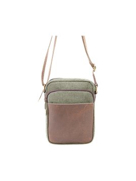 zede 85275 - COTON ET CUIR - OLIVE sac zip haut petit chatelet Loisirs