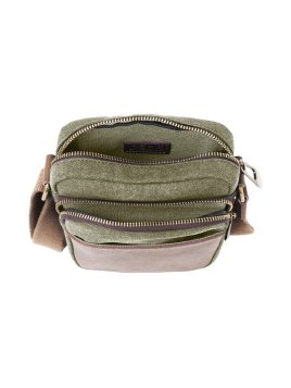zede 85275 - COTON ET CUIR - OLIVE sac zip haut petit chatelet Loisirs