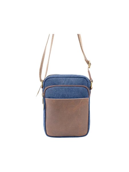 zede 85275 - COTON ET CUIR - BLEU JEA sac zip haut petit chatelet Loisirs