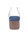 zede 85275 - COTON ET CUIR - BLEU JEA sac zip haut petit chatelet loisirs