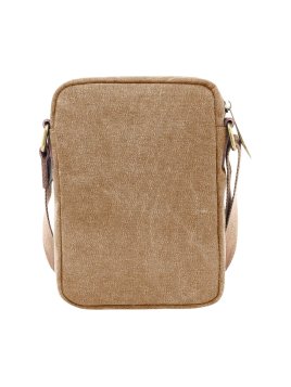 zede 85275 - COTON ET CUIR - CAMEL sac zip haut petit chatelet Loisirs