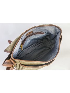 zede 8050-1 - COTON ET CUIR - NOIR sac gibecière saint germain Loisirs