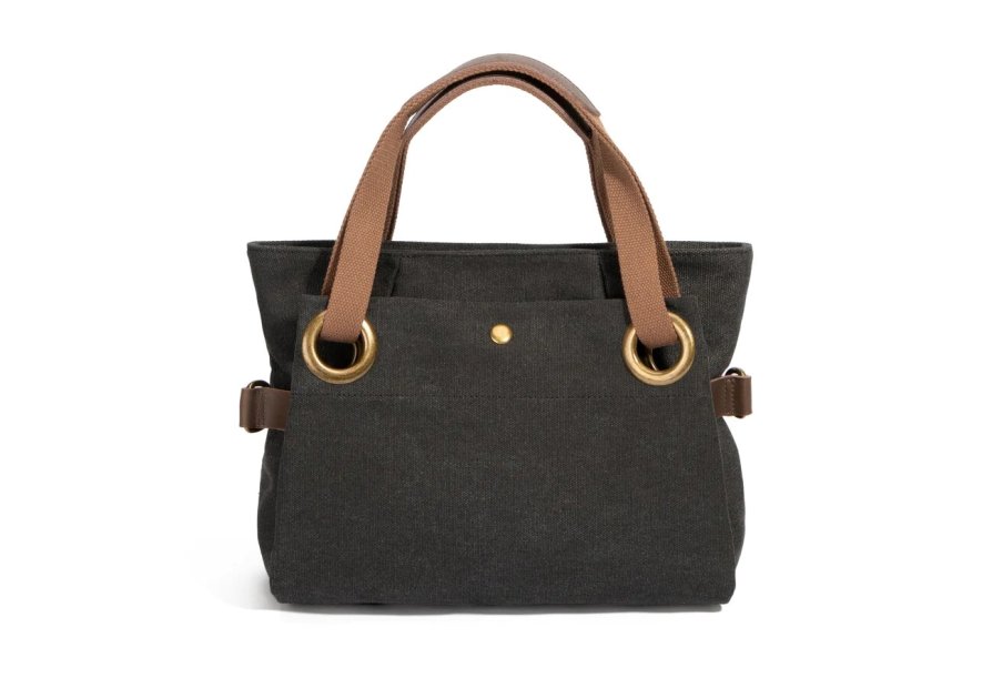 zede W2033P - COTON ET CUIR - NOIR sac porté main pont des arts Loisirs