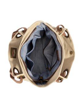 zede W2033P - COTON ET CUIR - NOIR sac porté main pont des arts Loisirs