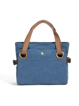 zede W2033P - COTON ET CUIR - BLEU JE sac porté main pont des arts Loisirs