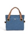 zede W2033P - COTON ET CUIR - BLEU JE sac porté main pont des arts loisirs
