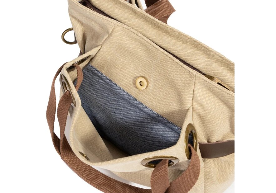 zede W2033P - COTON ET CUIR - BLEU JE sac porté main pont des arts Loisirs