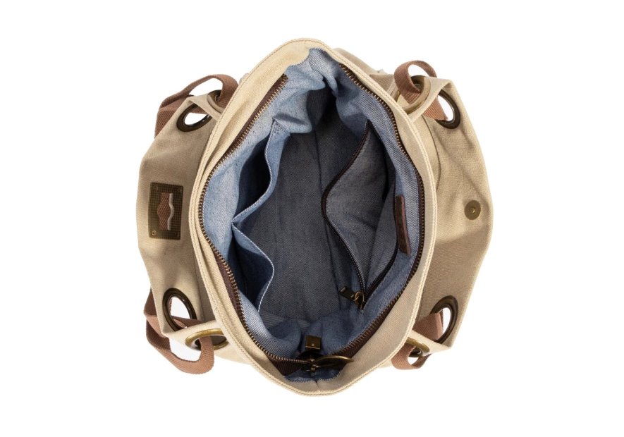 zede W2033P - COTON ET CUIR - BLEU JE sac porté main pont des arts Loisirs