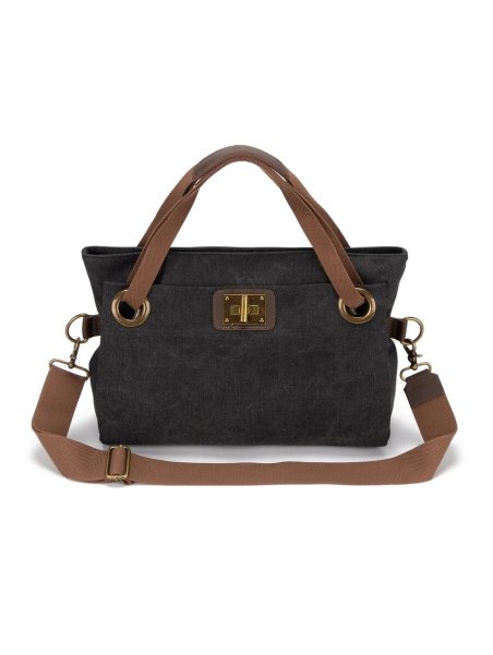 zede W2033M - COTON ET CUIR - NOIR sac porté main pont des arts m Loisirs