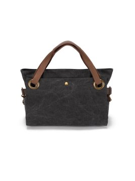zede W2033M - COTON ET CUIR - NOIR sac porté main pont des arts m Loisirs