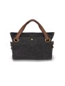 zede W2033M - COTON ET CUIR - NOIR sac porté main pont des arts m loisirs