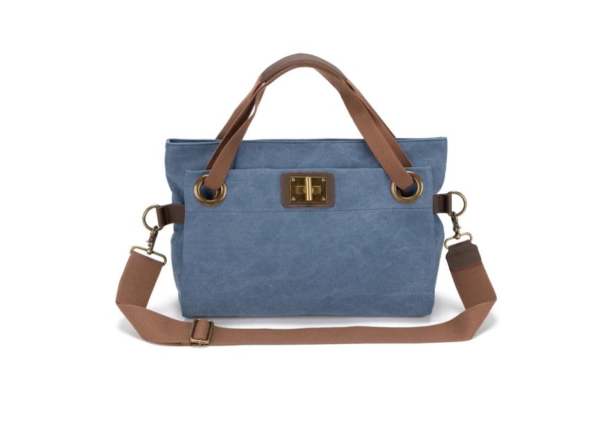 zede W2033M - COTON ET CUIR - BLEU JE sac porté main pont des arts m Loisirs