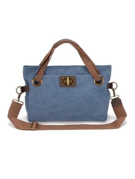 zede W2033M - COTON ET CUIR - BLEU JE sac porté main pont des arts m Loisirs