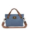 zede W2033M - COTON ET CUIR - BLEU JE sac porté main pont des arts m loisirs
