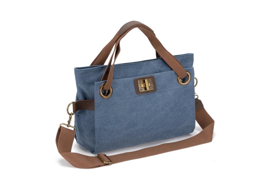 zede W2033M - COTON ET CUIR - BLEU JE sac porté main pont des arts m Loisirs