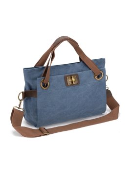 zede W2033M - COTON ET CUIR - BLEU JE sac porté main pont des arts m Loisirs